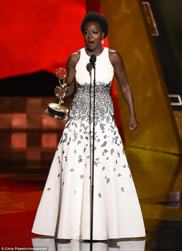 Viola Davis made history on Sunday evening as the first woman of color to ever win Outstanding Actress in a drama series for her role in How to Get Away with Murder. 