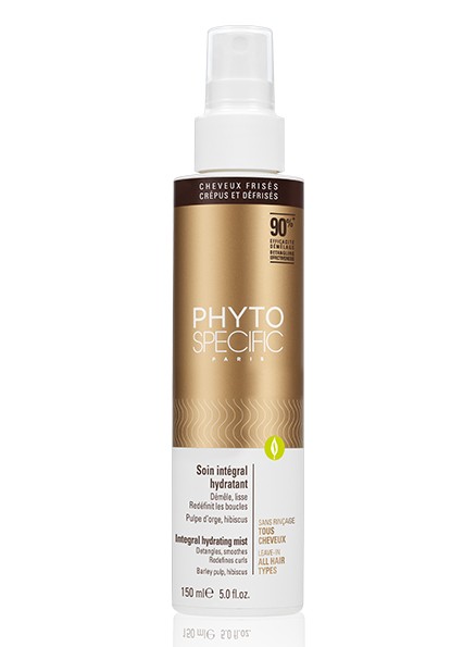 Phytospecific : Soin Intégral Hydratant A la pulpe d'Orge, Hibiscus. Aide précieuse pour le coiffage, ce soin super démêlant, non rincé, aux propriétés ultra-hydratantes et protectrices, apprivoise au quotidien les cheveux. 